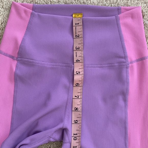 WILO The Label Ribbed Color block Pink and Purple High Rise Leggings Size XS - Picture 7 of 11